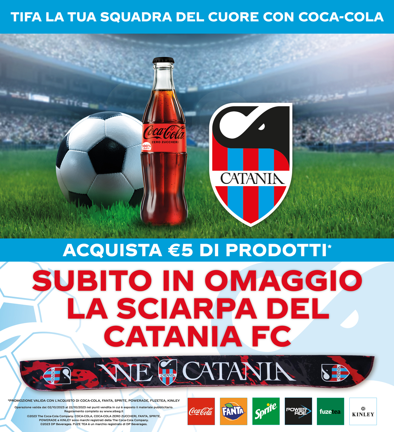 Catania FC – Tifa la squadra del tuo cuore con Coca-Cola !