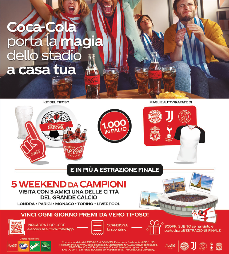 Coca-Cola porta la magia dello stadio a casa tua !