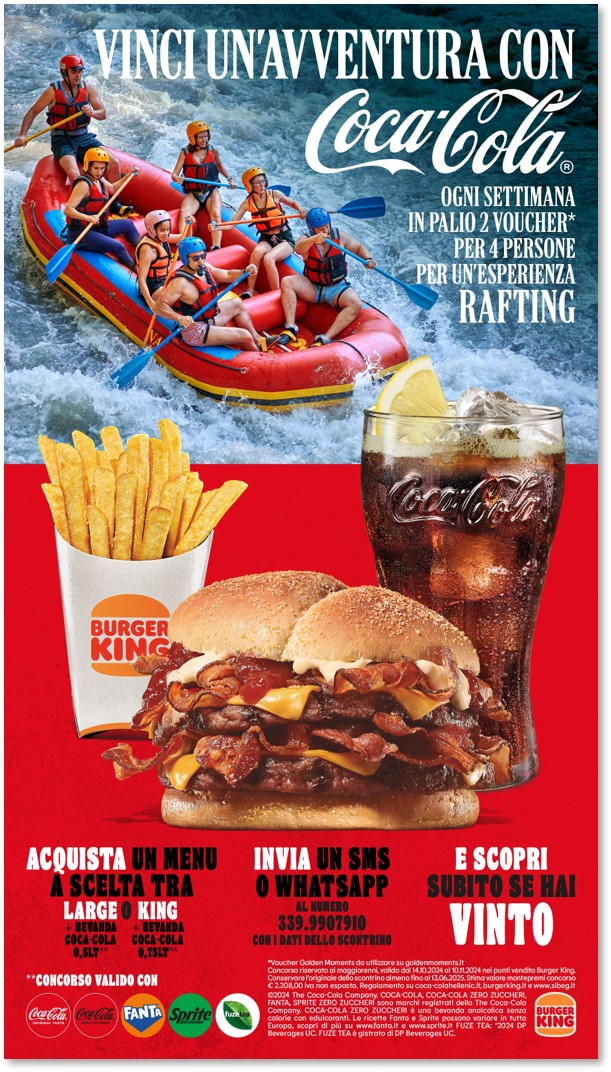 Vinci con Coca-Cola e Burger King