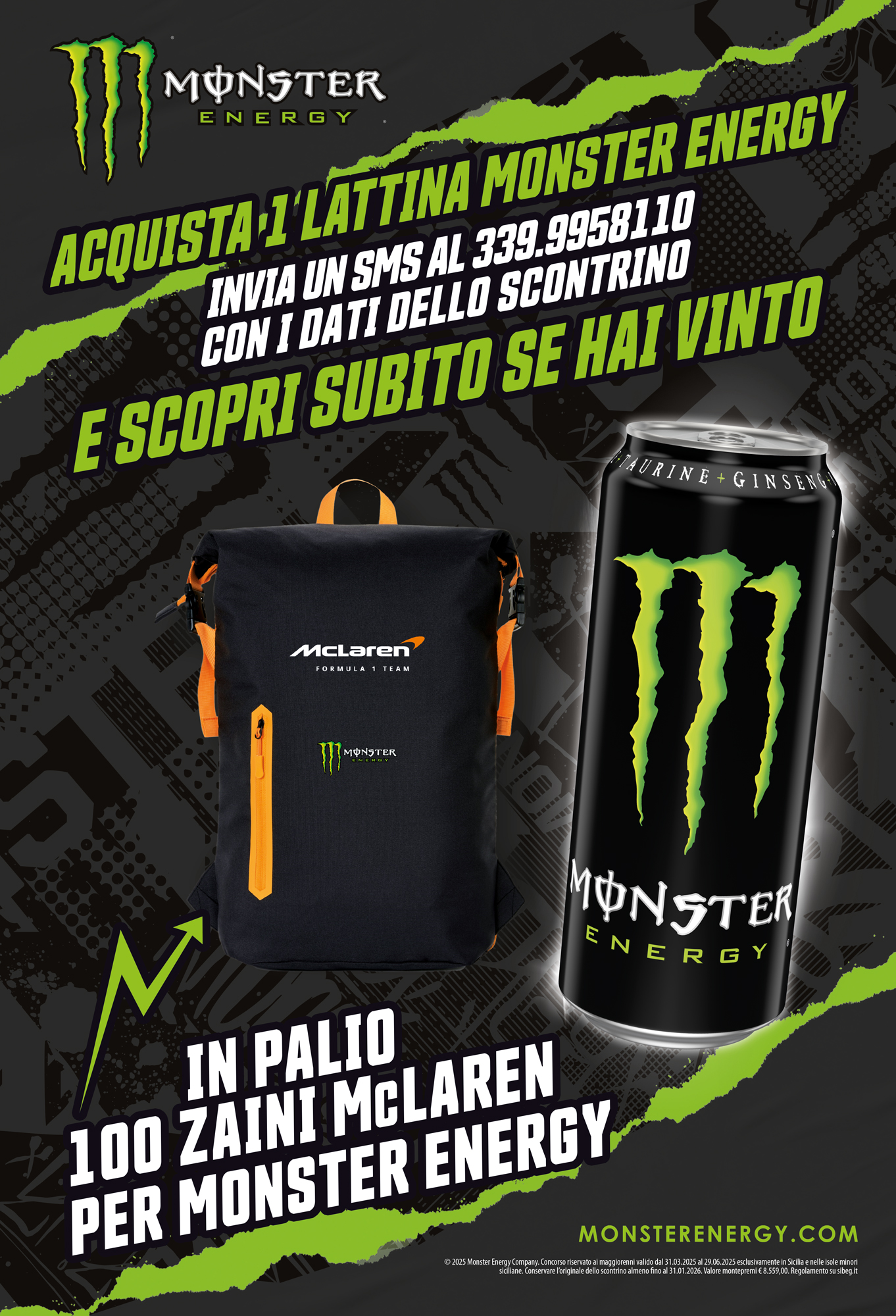 IN PALIO FANTASTICI ZAINI CON MONSTER ENERGY !