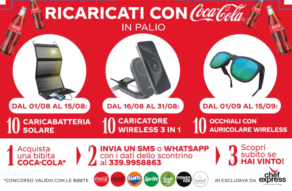 RICARICATI CON COCA-COLA DA CHEF EXPRESS E VINCI FANTASTICI PREMI !