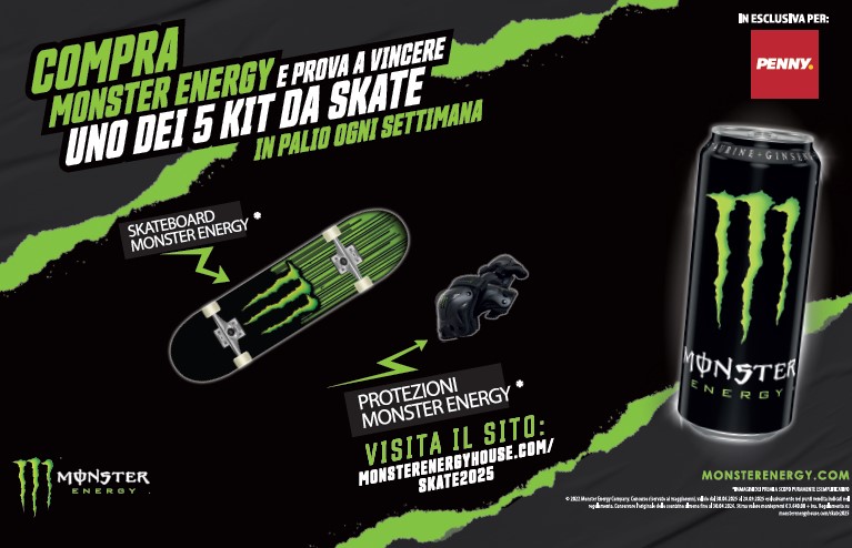 COMPRA MONSTER DA PENNY MARKET E PROVA A VINCERE L’INCREDIBILE KIT DA SKATE !